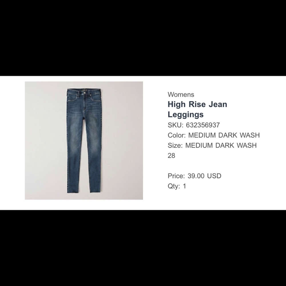 Size 28 a&f jeans